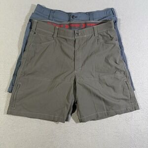 Lot Of 2 Wrangler Shorts Mens 40 Cargo Hiking Camping Performance Nylon Outdoors